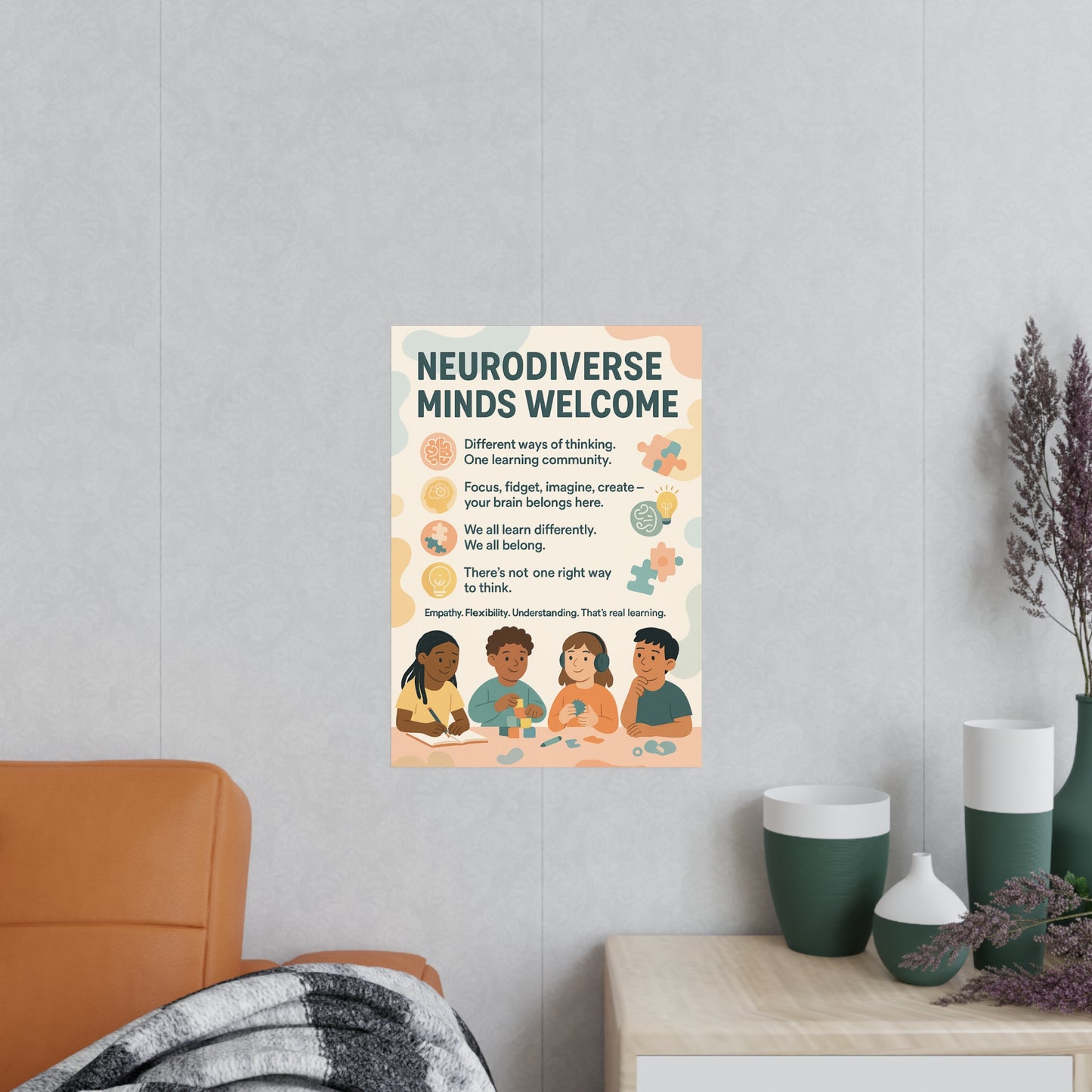 Neurodiverse Minds Welcome Classroom Poster