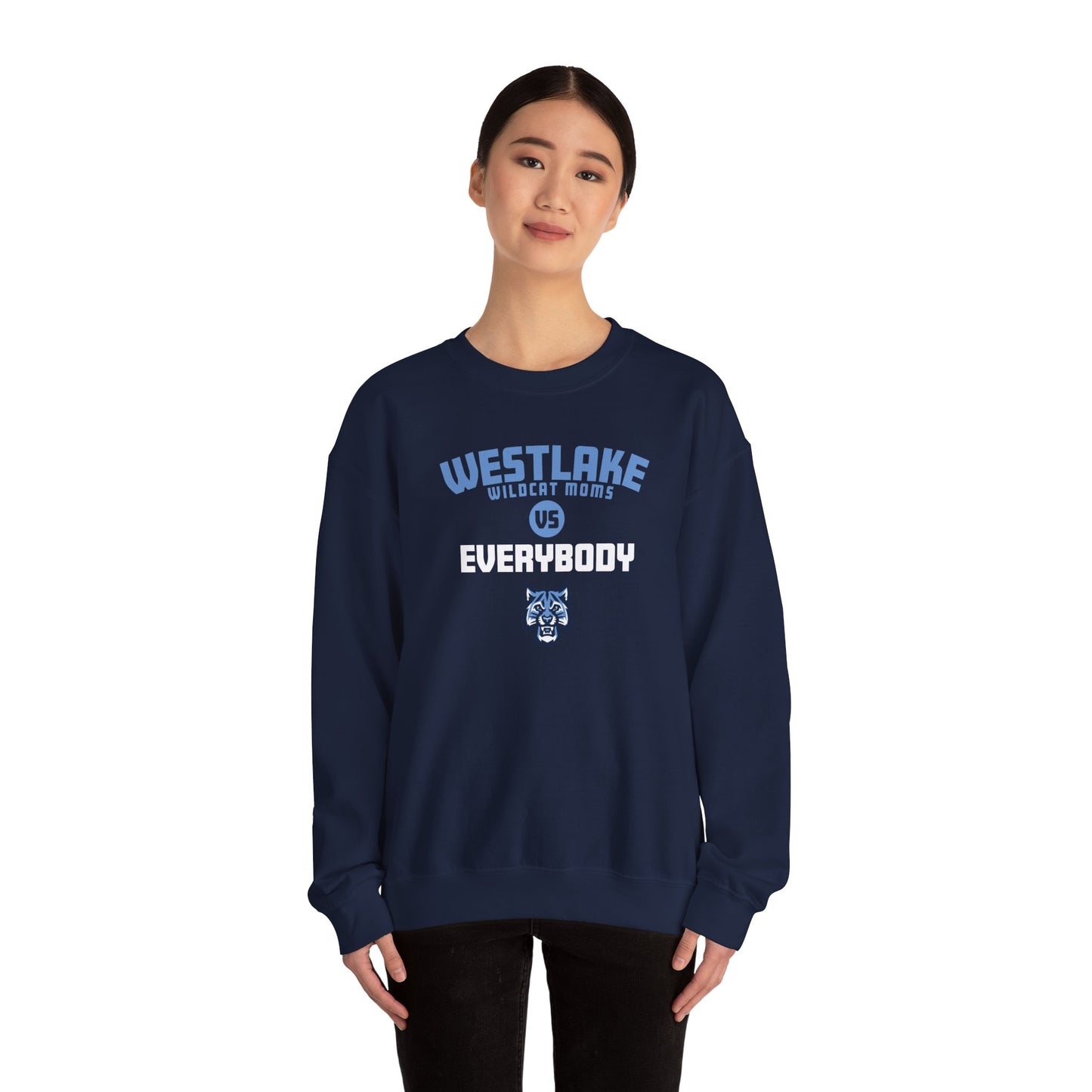 Westlake Wildcat Moms vs. Everybody Crewneck Sweatshirt