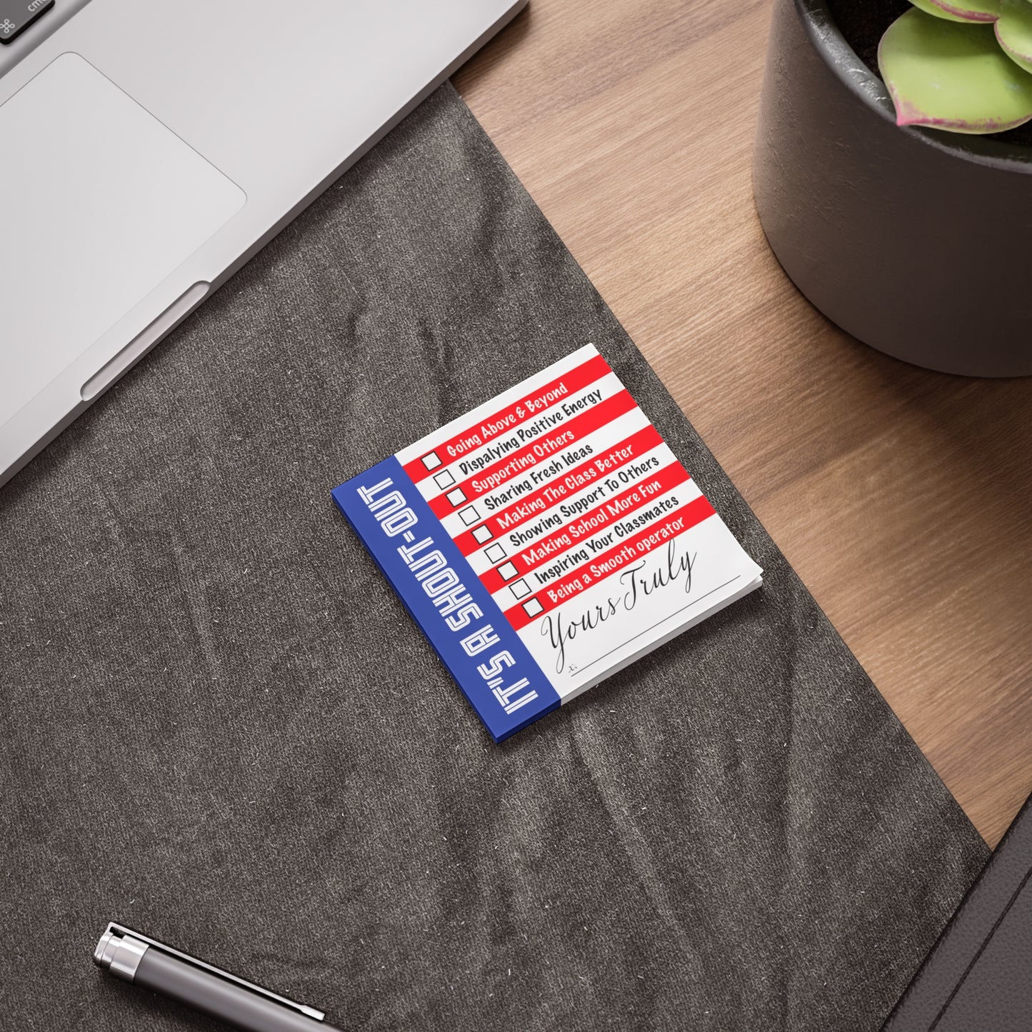 It's A Shout-Out Motivational Sticky Note Pad