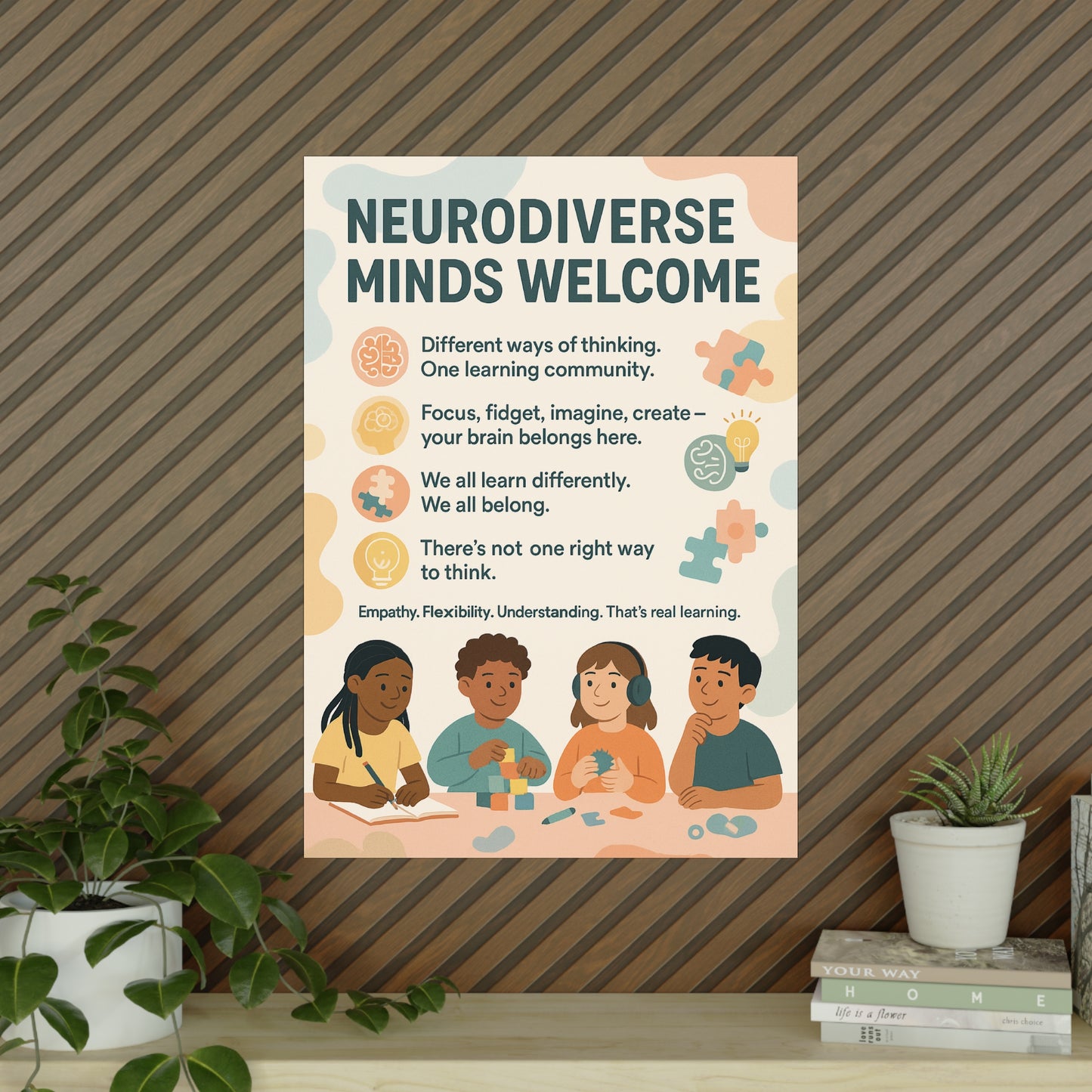 Neurodiverse Minds Welcome Classroom Poster