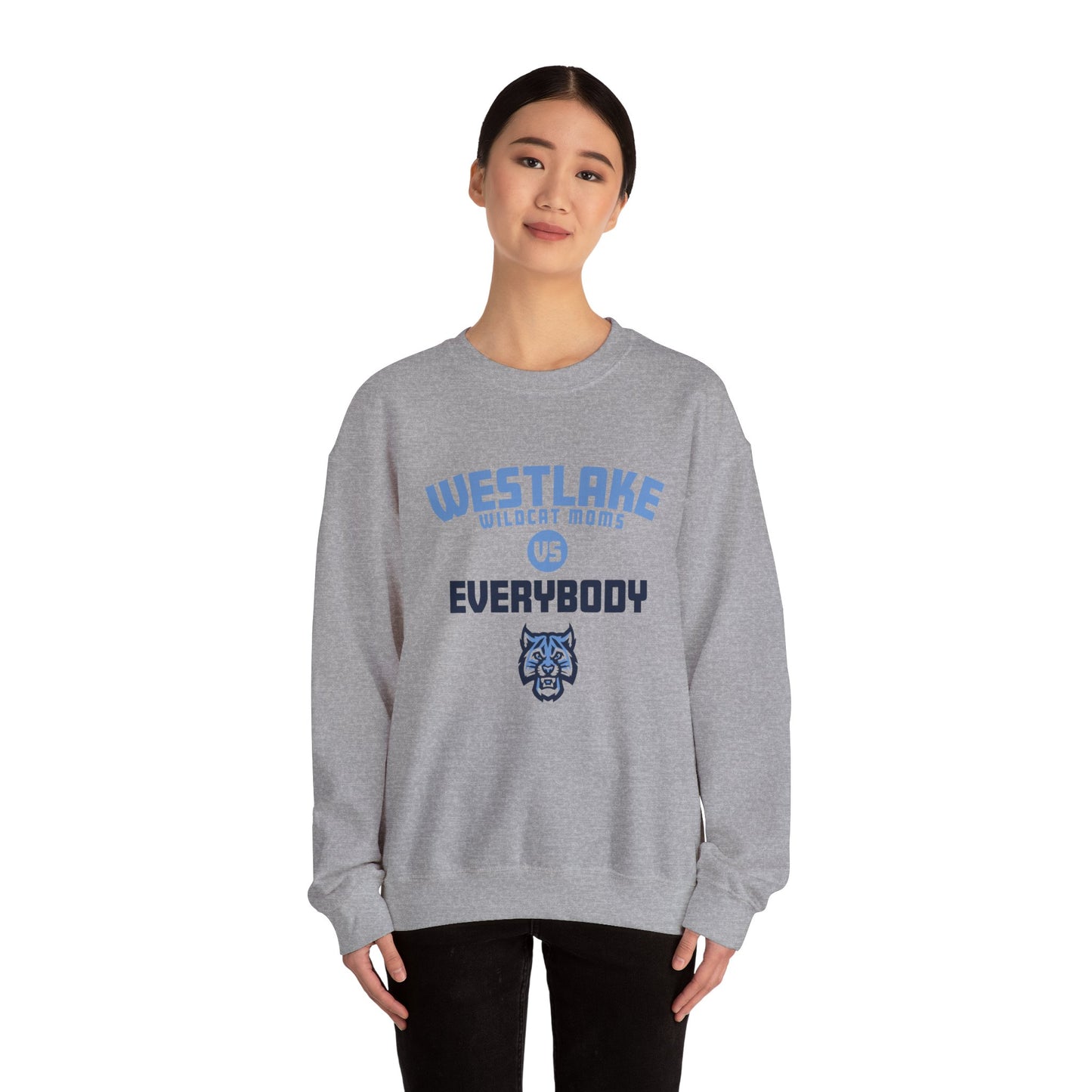Westlake Wildcat Moms vs. Everybody Crewneck Sweatshirt