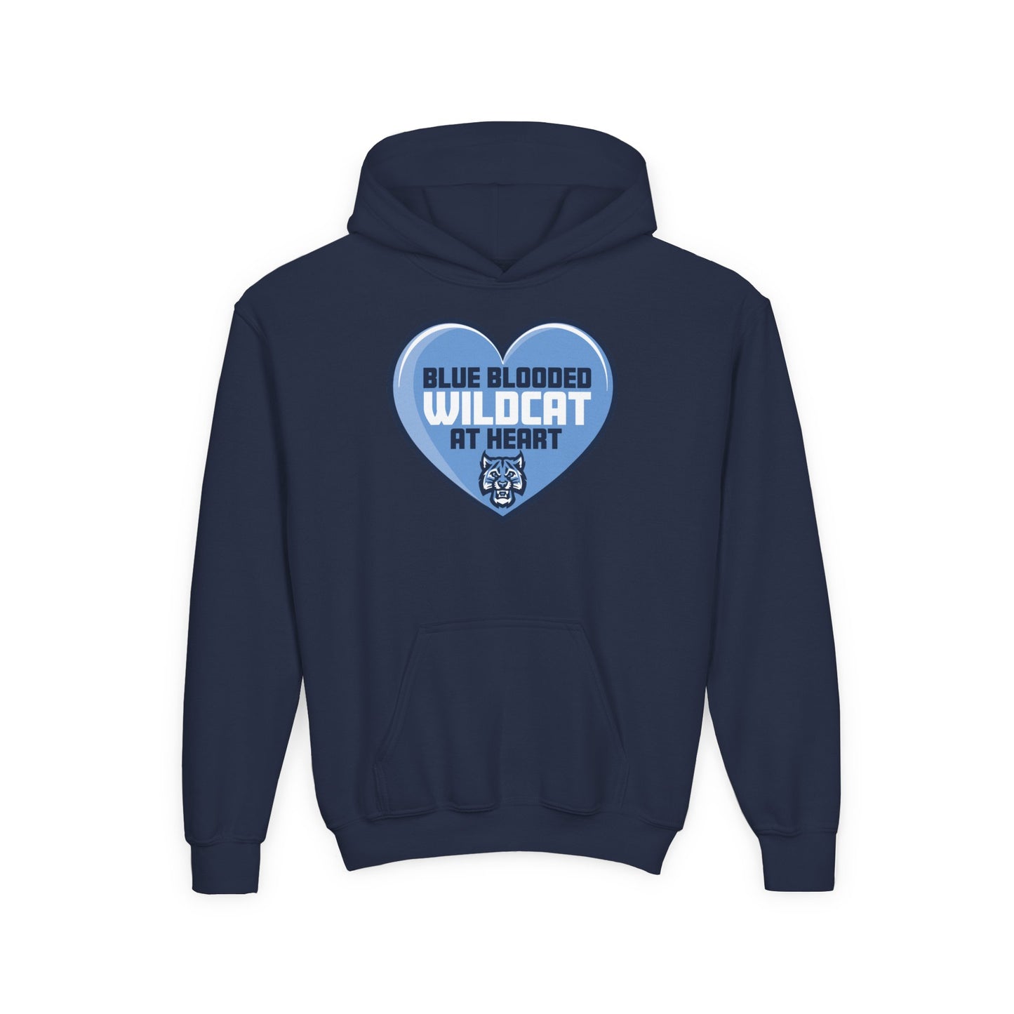 Blue Blooded Wildcat at Heart Youth Hoodie