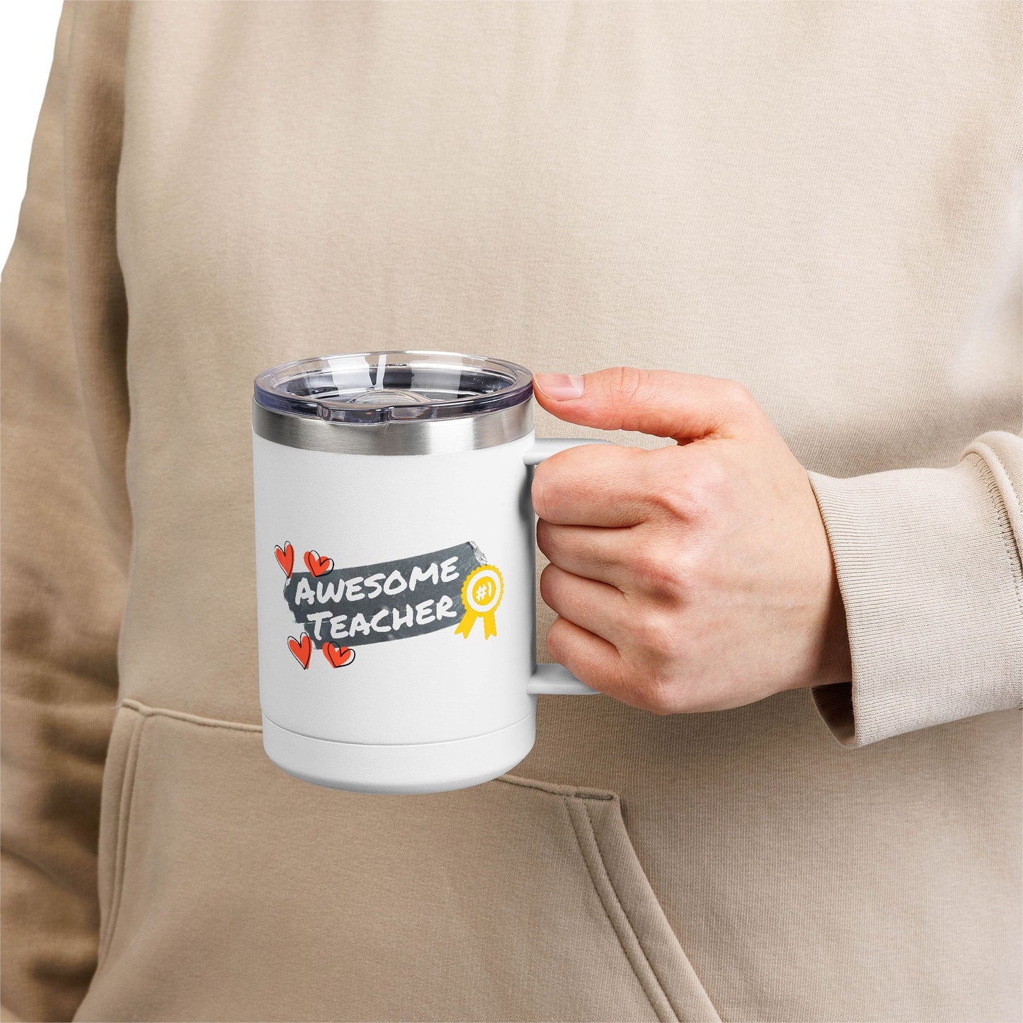 Awesome Teacher 15oz Coffee Mug Thermos