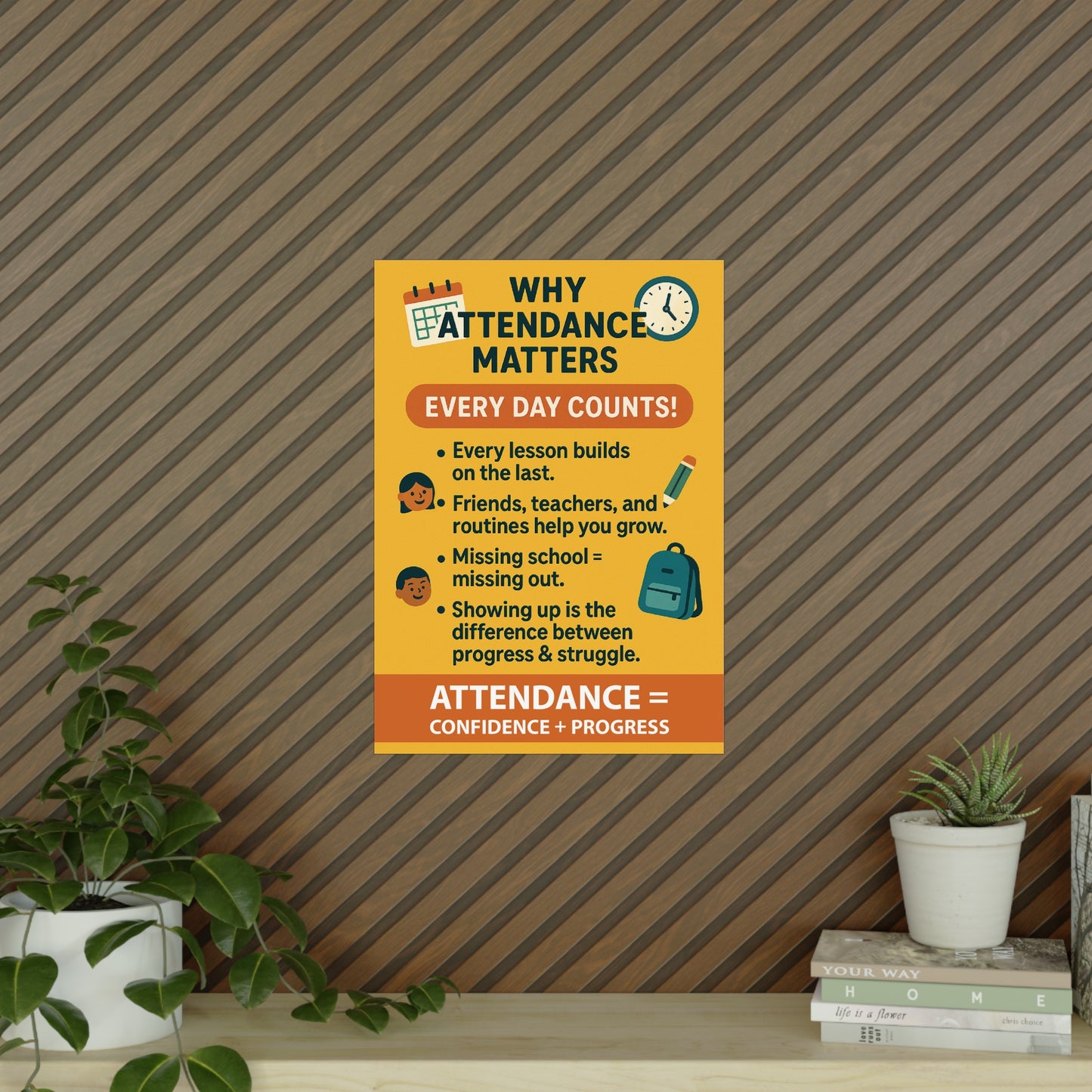 Why Attendance Matters Yellow Poster