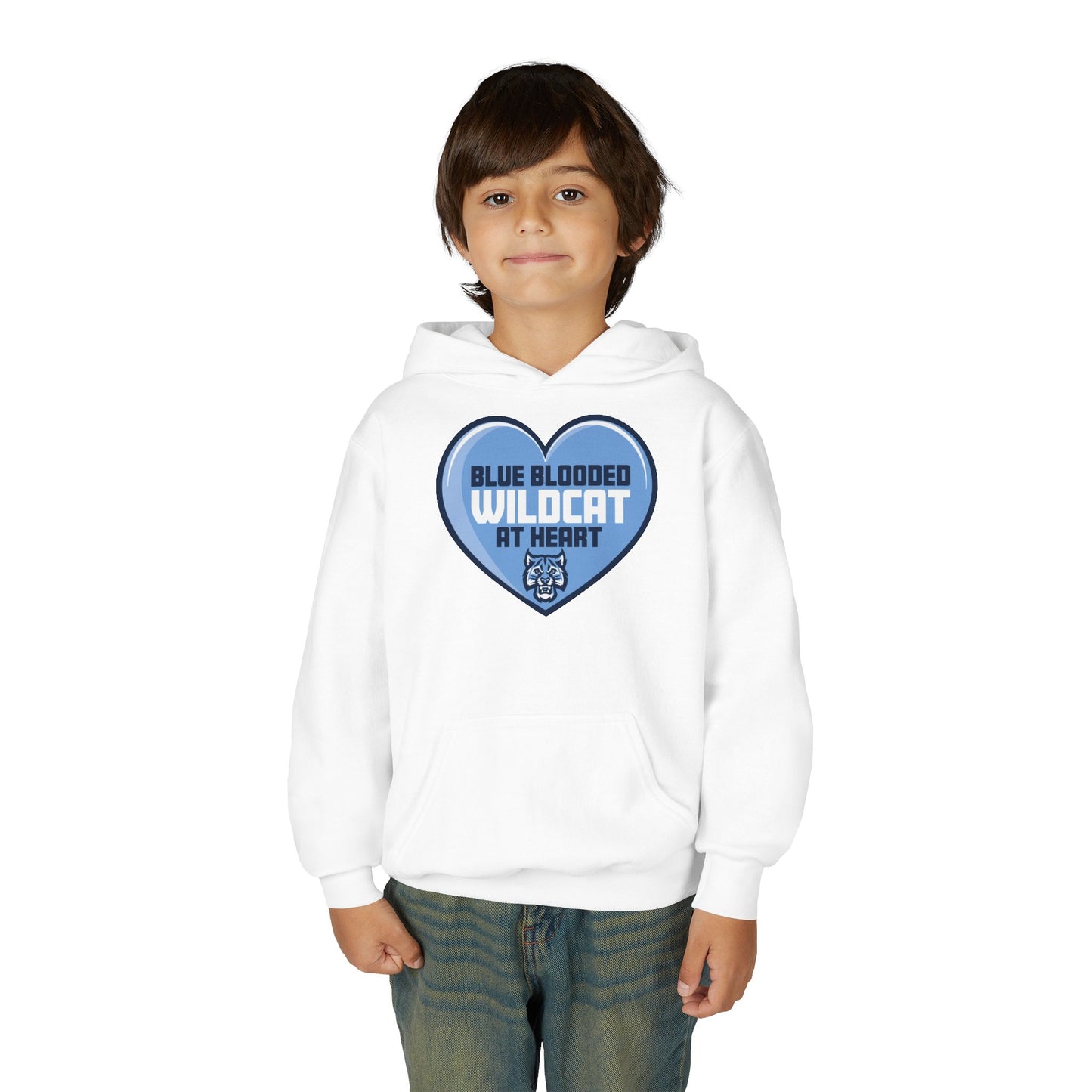 Blue Blooded Wildcat at Heart Youth Hoodie