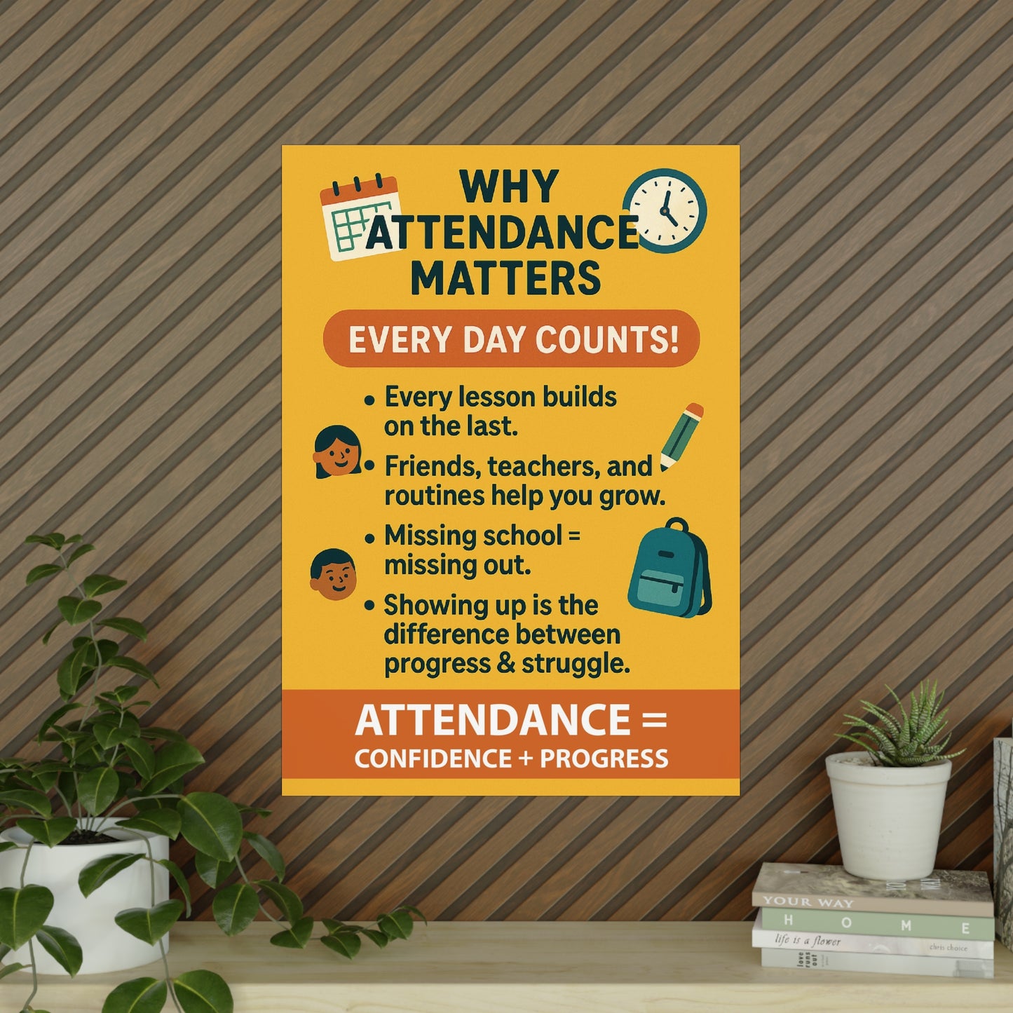 Why Attendance Matters Yellow Poster