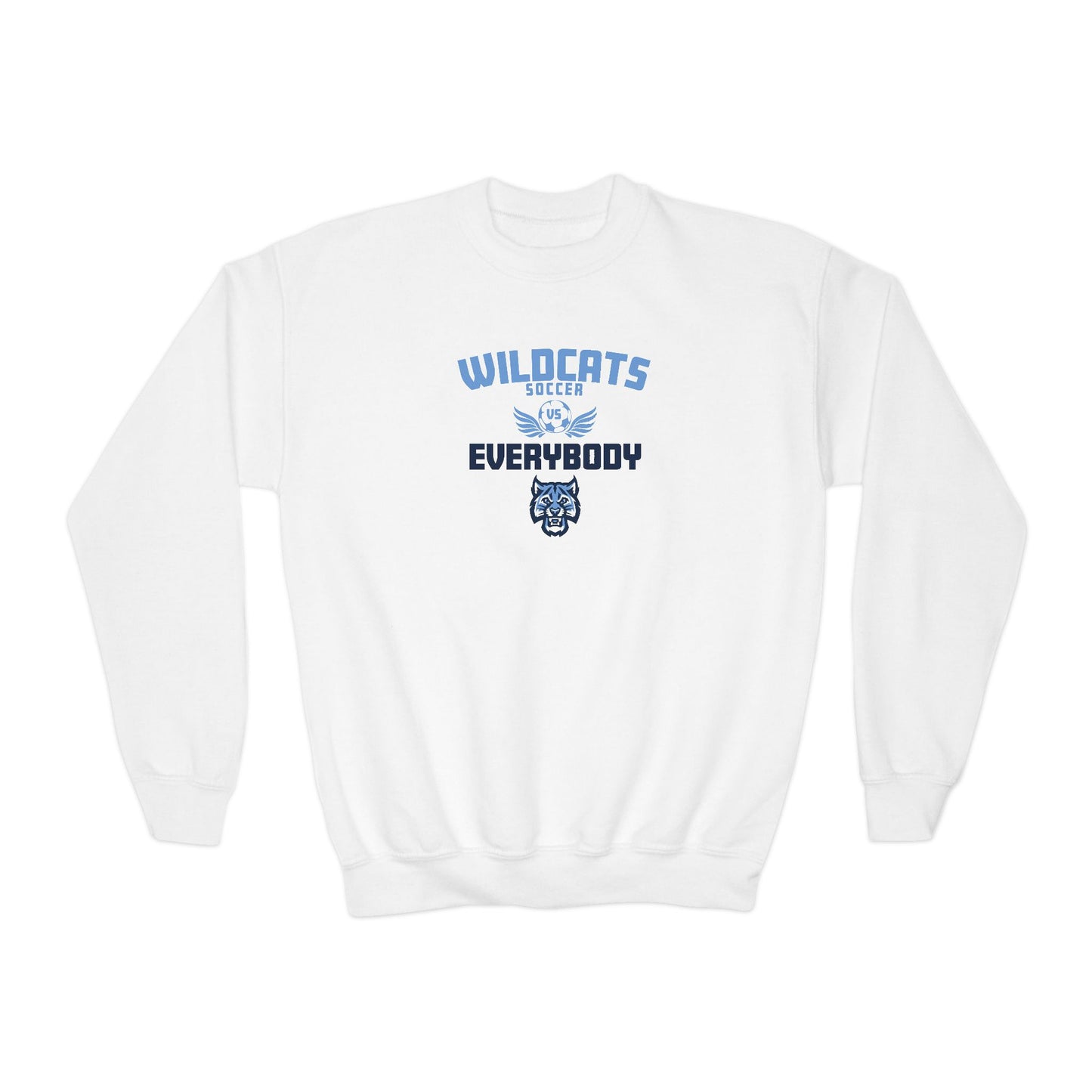 Wildcats Soccer vs Everybody Crewneck Youth Sweatshirt