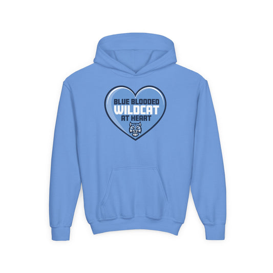 Blue Blooded Wildcat at Heart Youth Hoodie