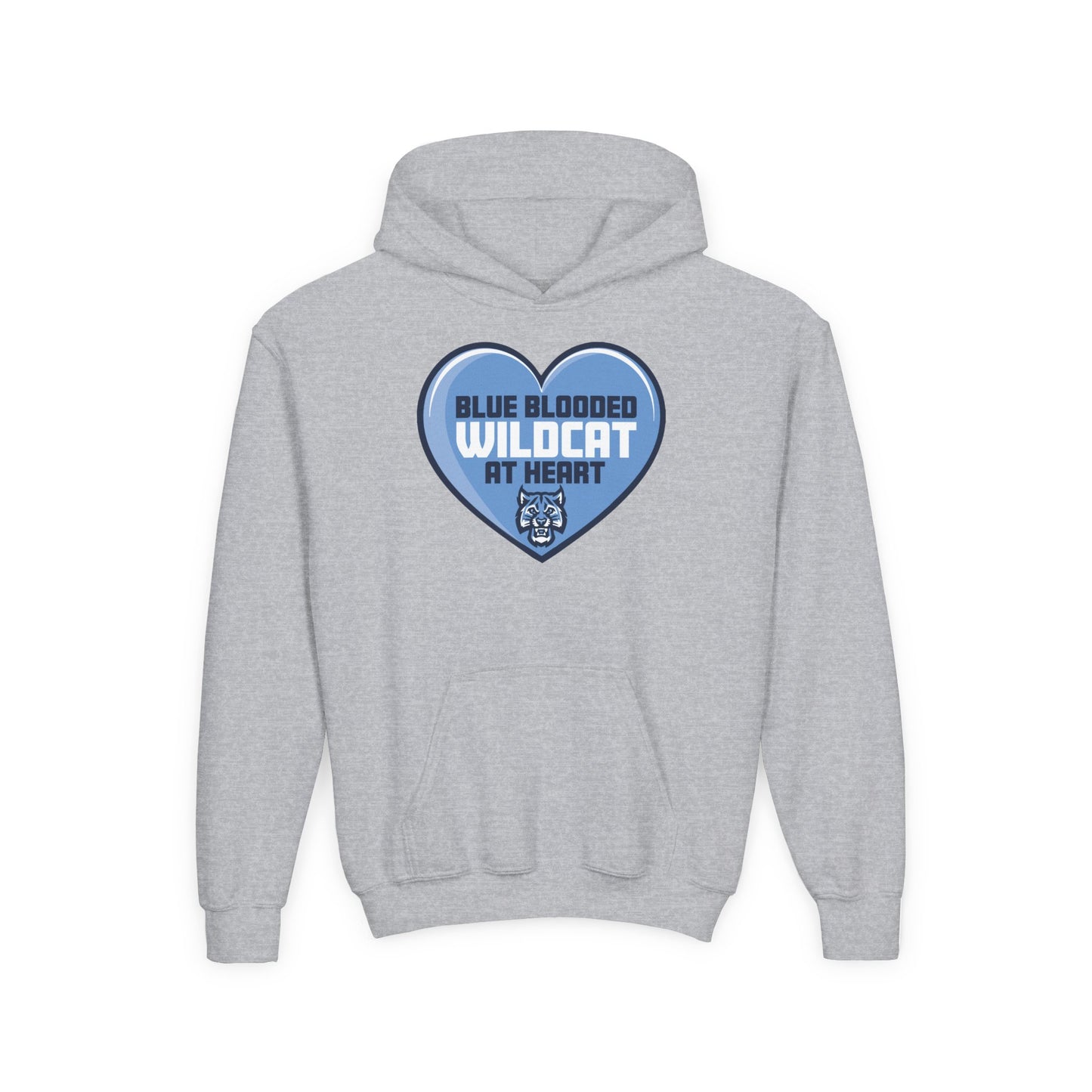 Blue Blooded Wildcat at Heart Youth Hoodie