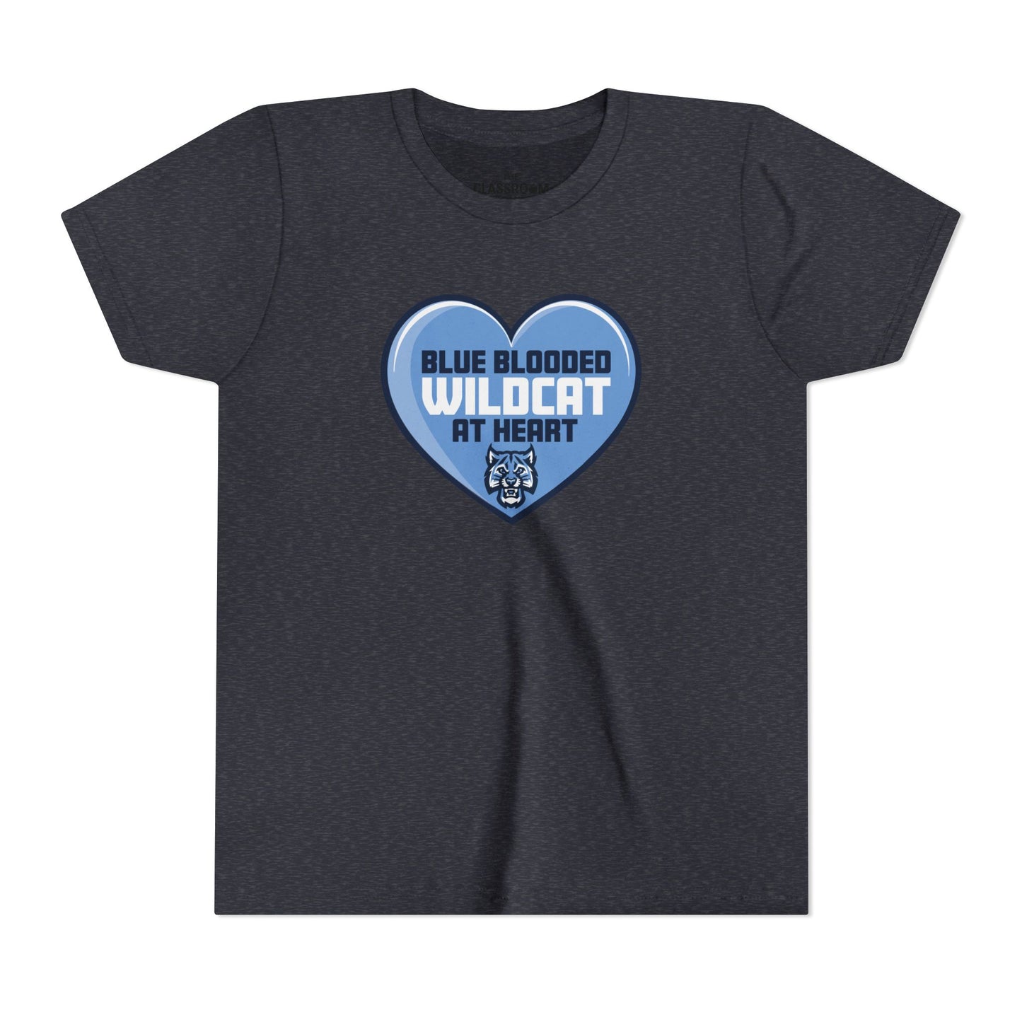 Blue Blooded Wildcat at Heart Youth Tee