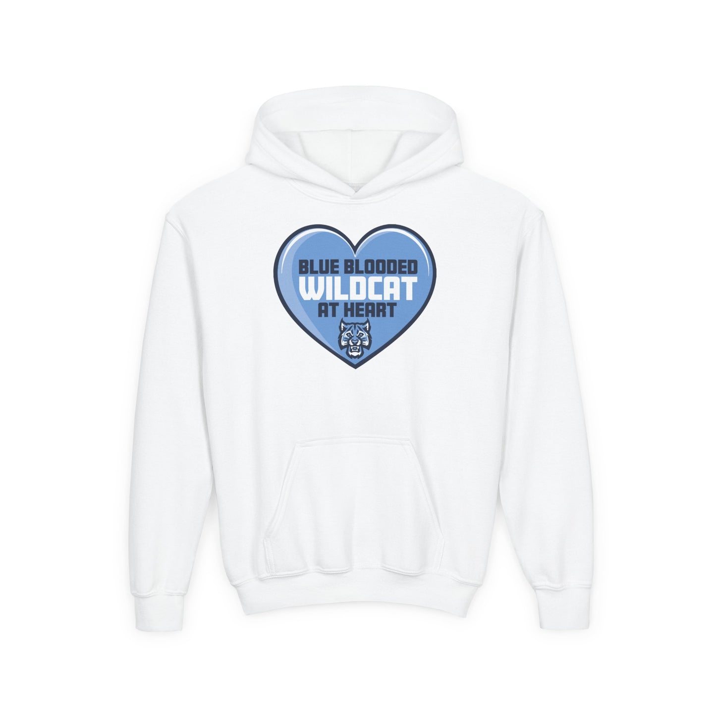 Blue Blooded Wildcat at Heart Youth Hoodie