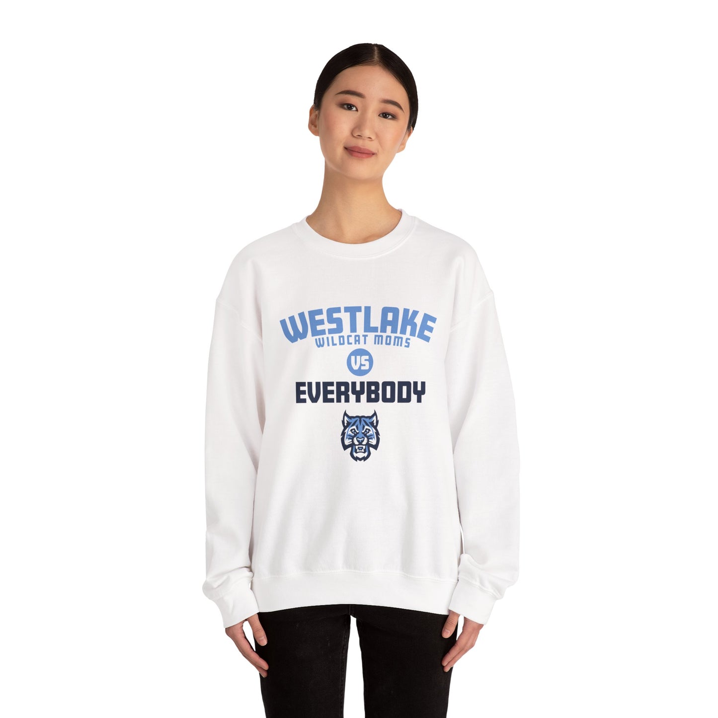 Westlake Wildcat Moms vs. Everybody Crewneck Sweatshirt
