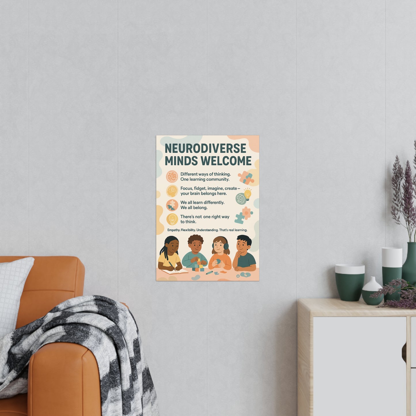 Neurodiverse Minds Welcome Classroom Poster