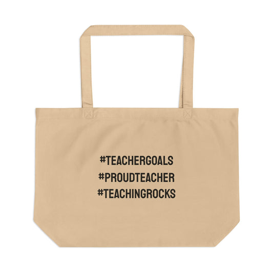 Teacher Goals Large Tote