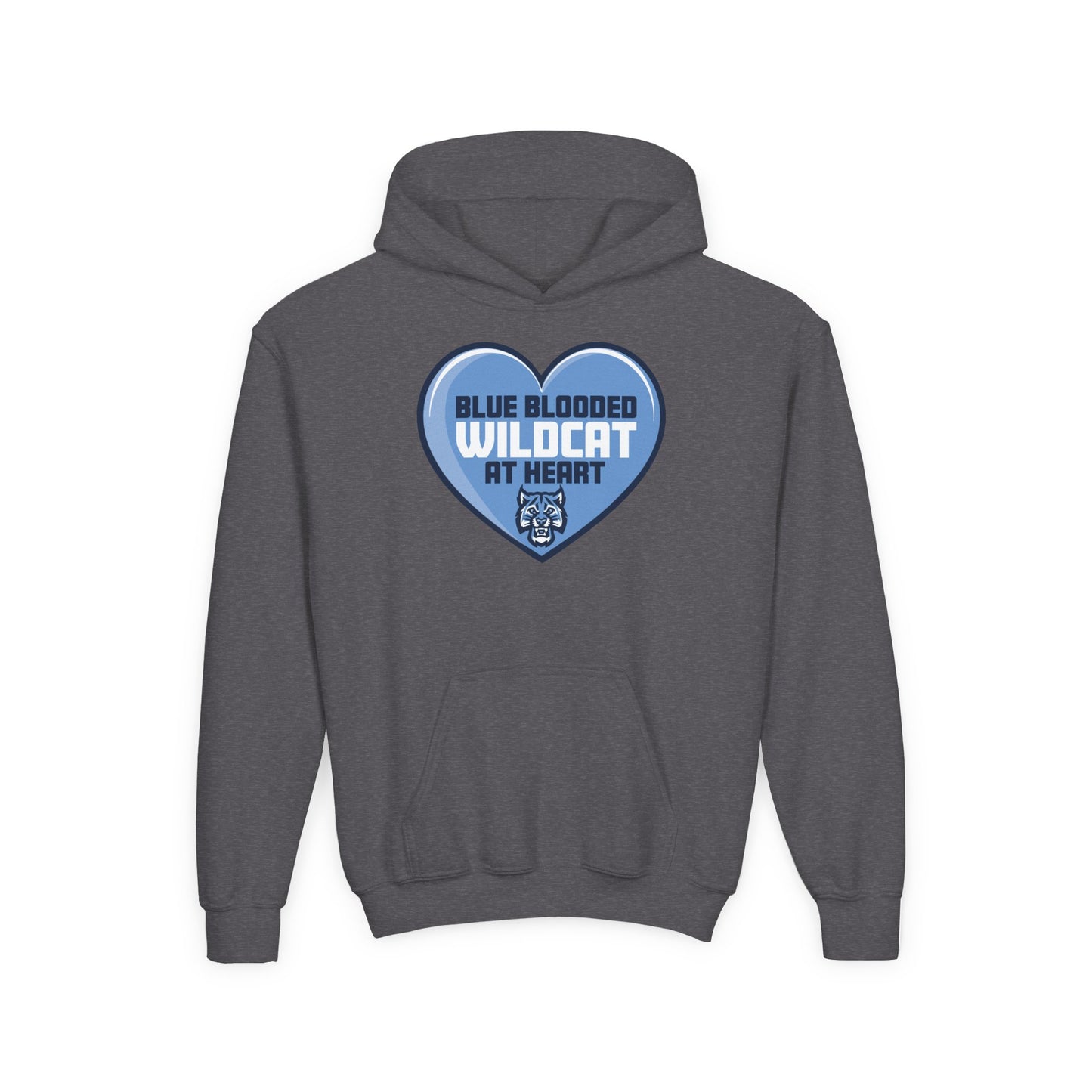 Blue Blooded Wildcat at Heart Youth Hoodie