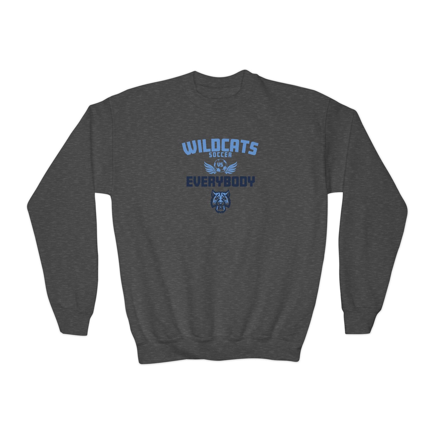 Wildcats Soccer vs Everybody Crewneck Youth Sweatshirt