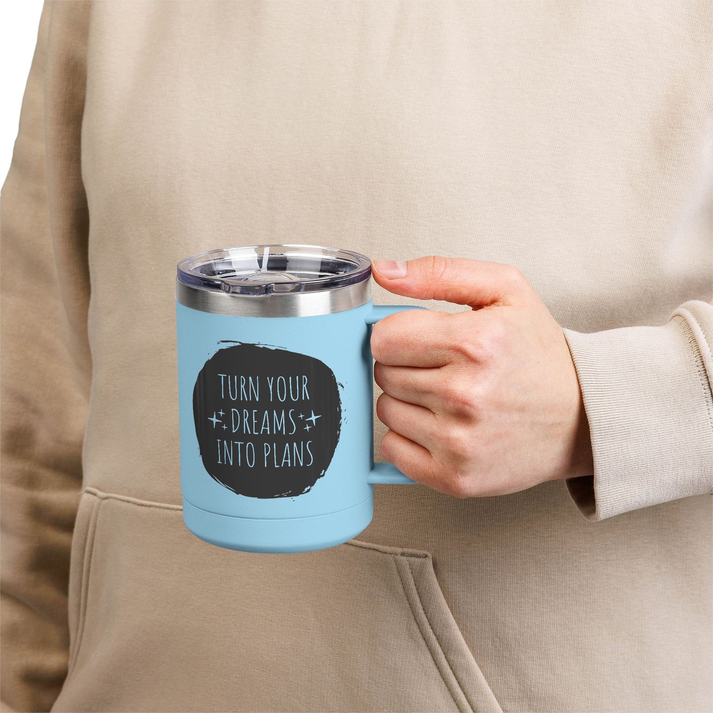 Turn Your Dreams Into Plans 15 oz Coffee Mug Thermos