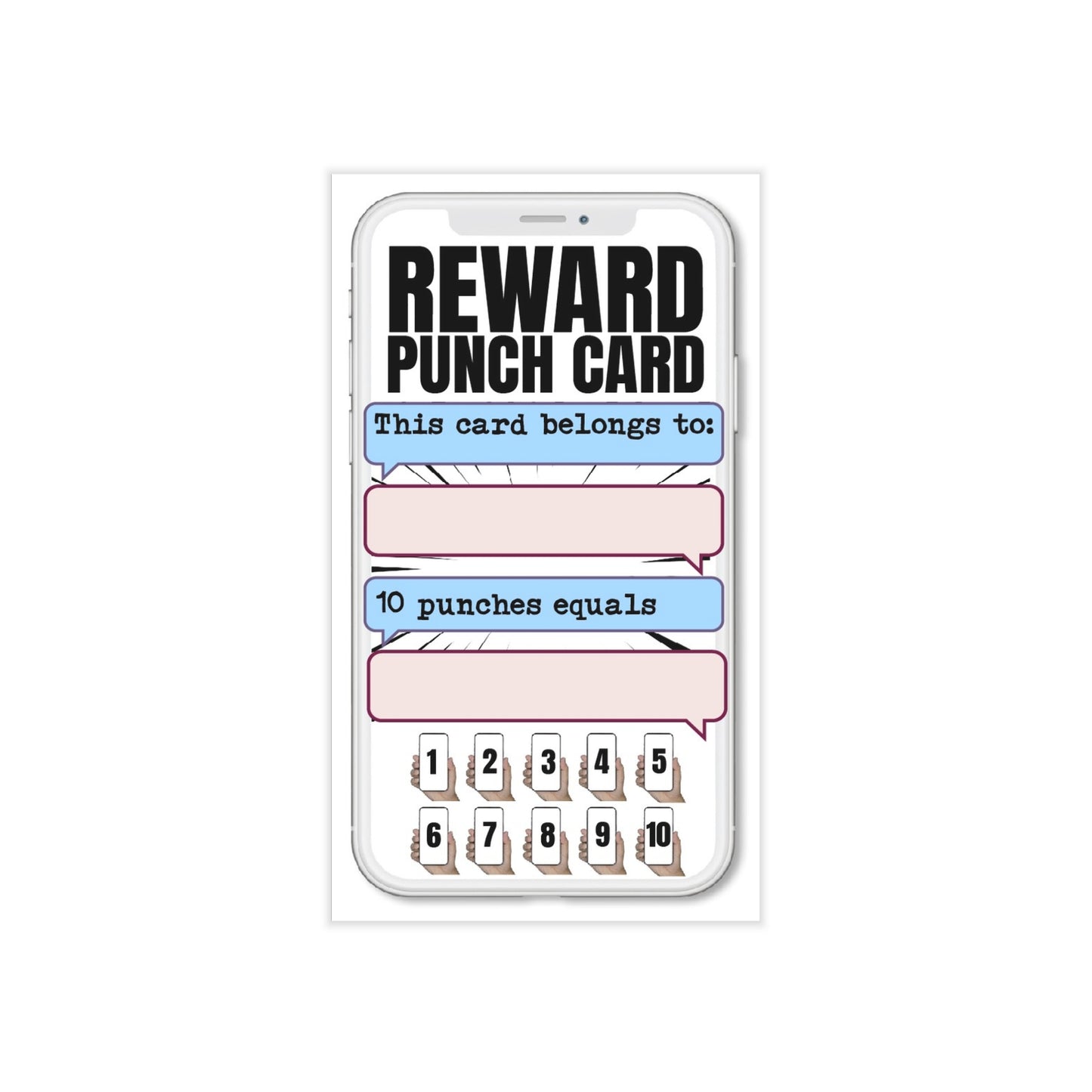 iPhone Reward Punch Cards