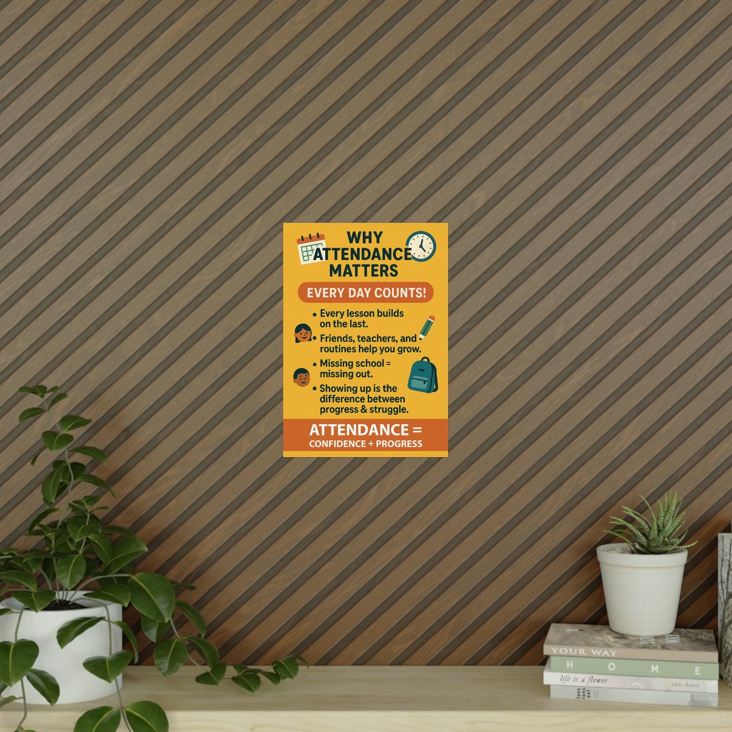 Why Attendance Matters Yellow Poster