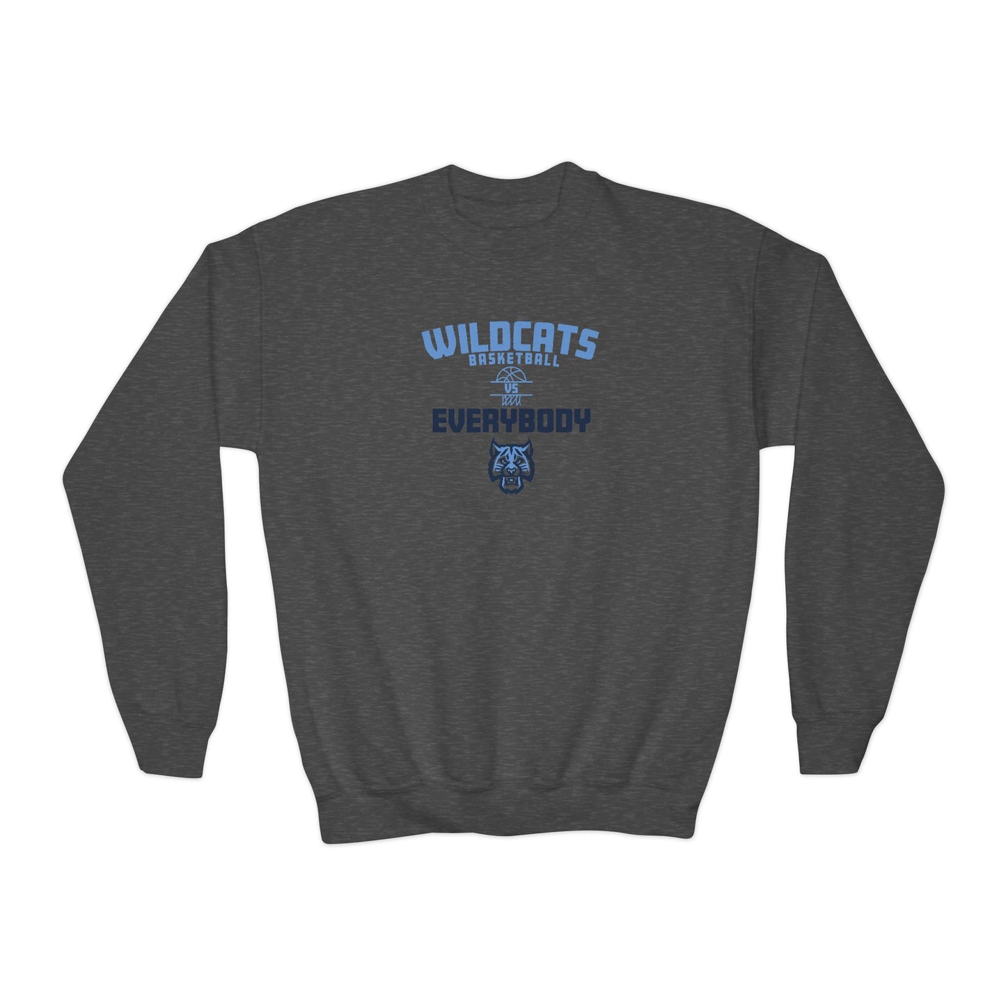 Wildcats Basketball vs Everybody Crewneck Youth Sweatshirt