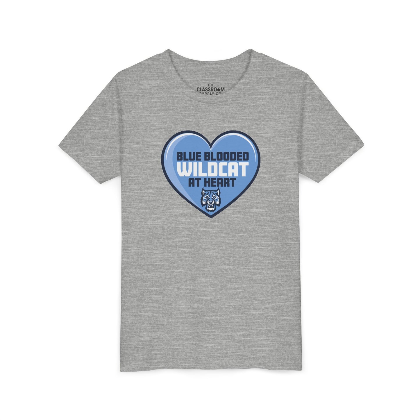 Blue Blooded Wildcat at Heart Youth Tee