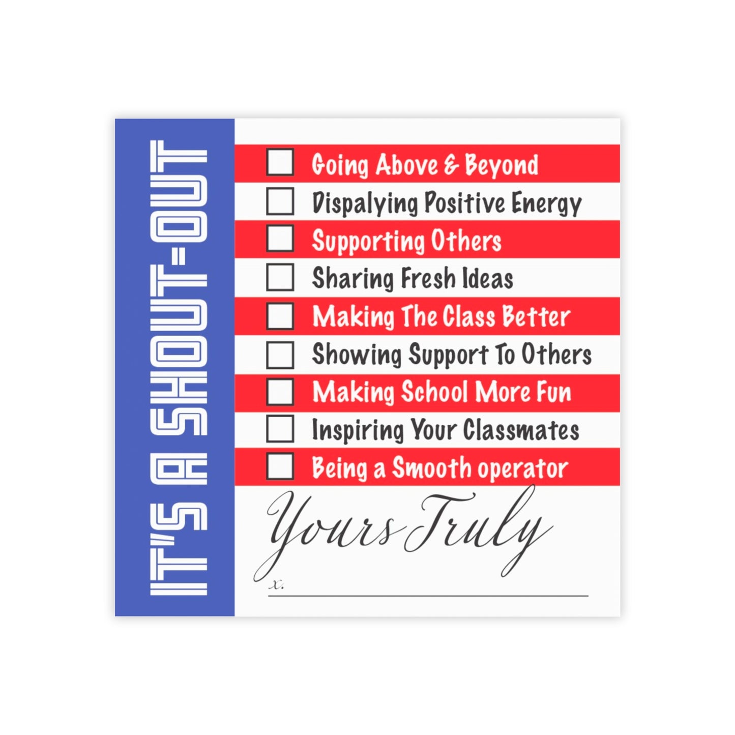 It's A Shout-Out Motivational Sticky Note Pad