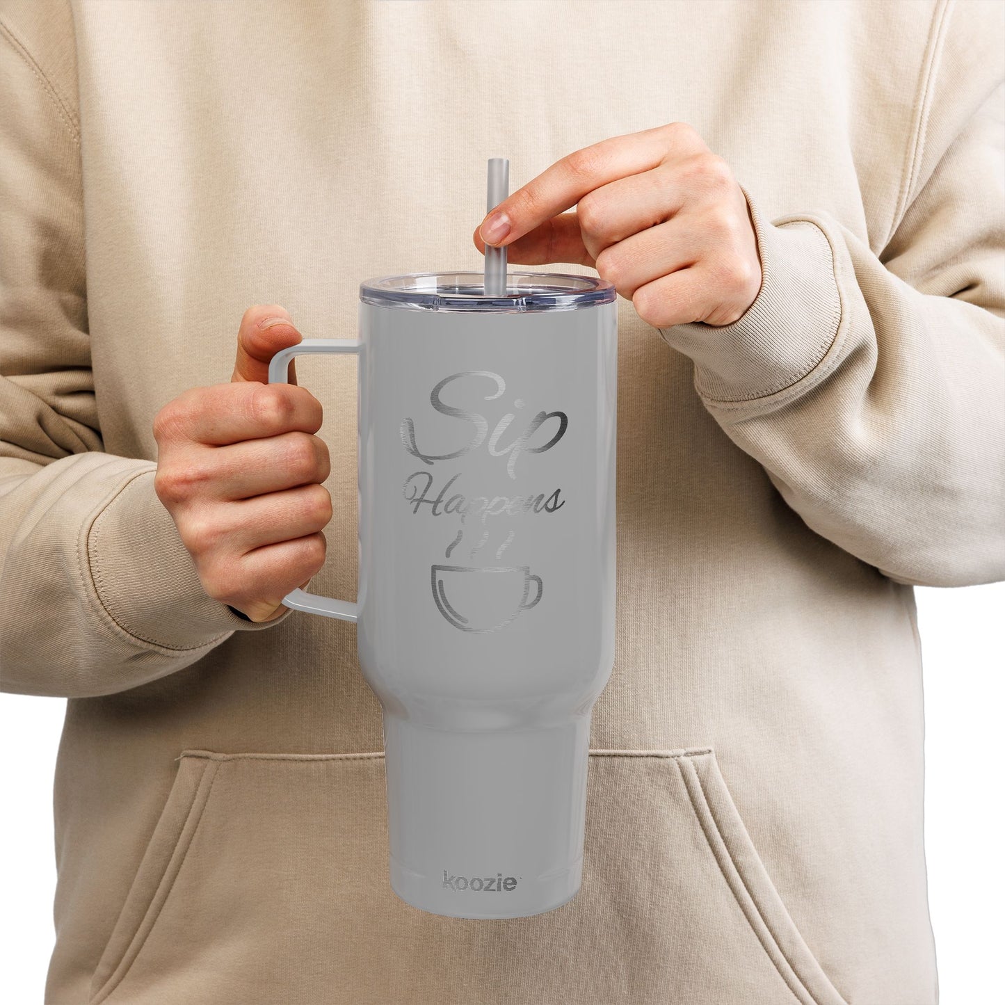 Sip Happens Engraved Insulated 40 oz Tumbler
