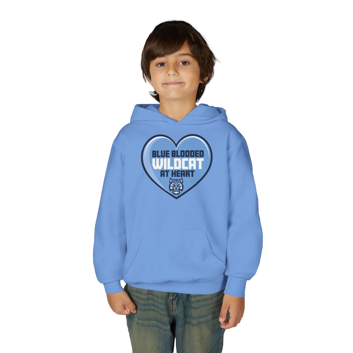 Blue Blooded Wildcat at Heart Youth Hoodie