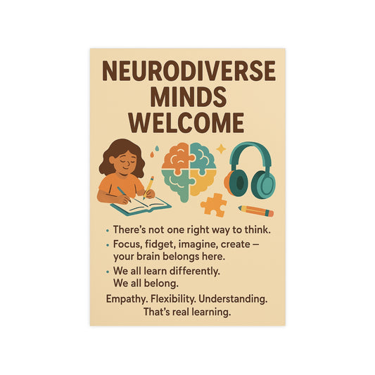 Neurodiverse Minds Welcome Poster