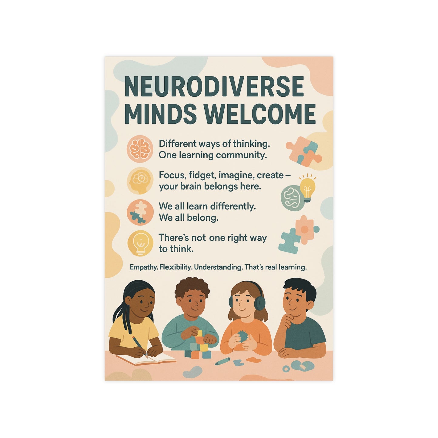 Neurodiverse Minds Welcome Classroom Poster