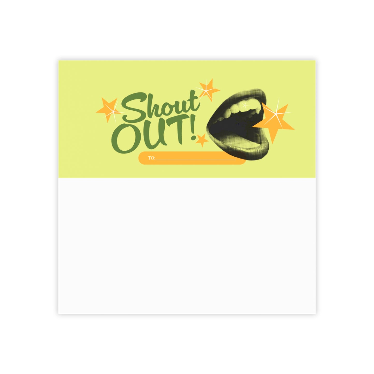 Shout Out Motivational Sticky Note Pad