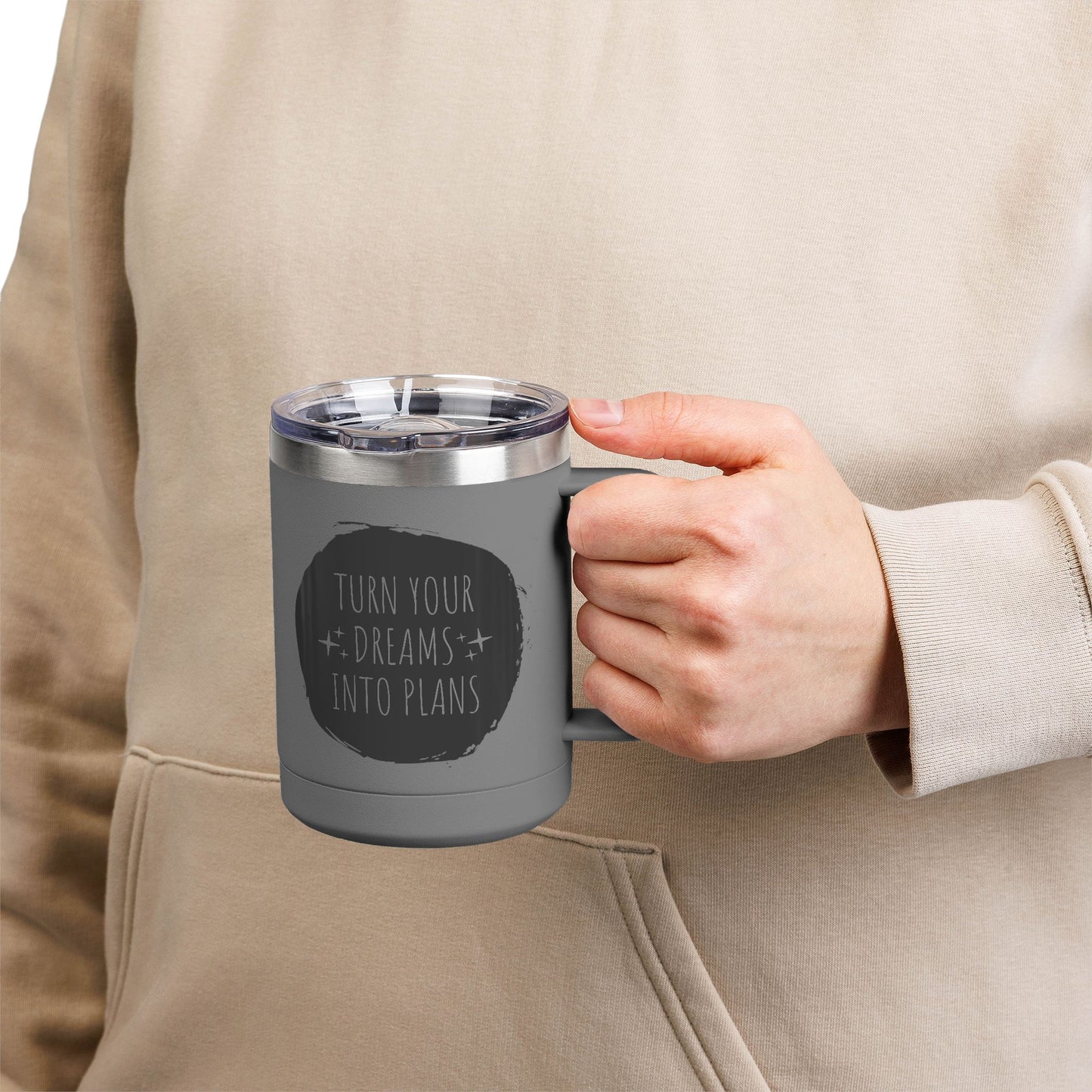 Turn Your Dreams Into Plans 15 oz Coffee Mug Thermos