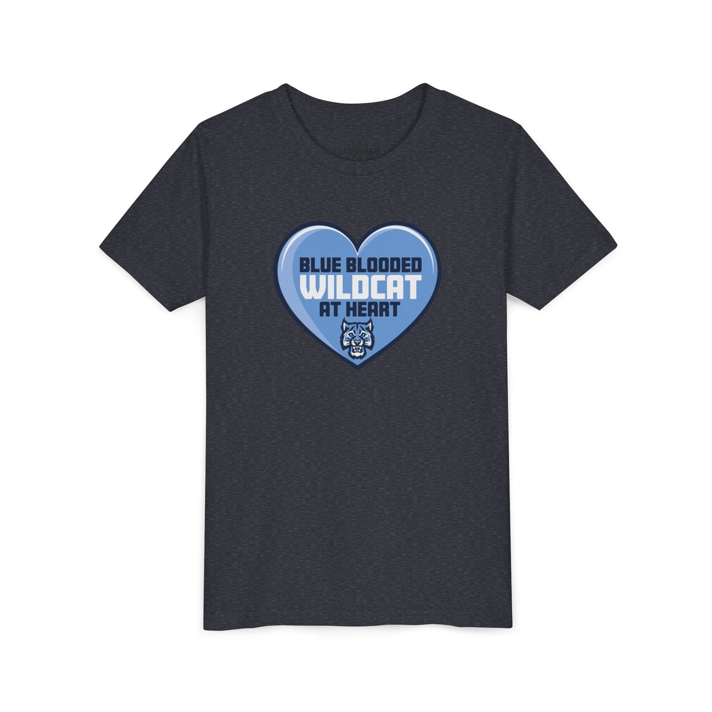 Blue Blooded Wildcat at Heart Youth Tee